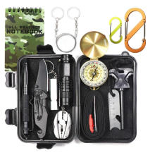 Emergency Survival Gear Kit 14 in 1, Outdoor Emergency SOS Multi Professional Tools Gear Kit